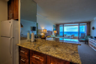 Looking at the lanai from the kitchen